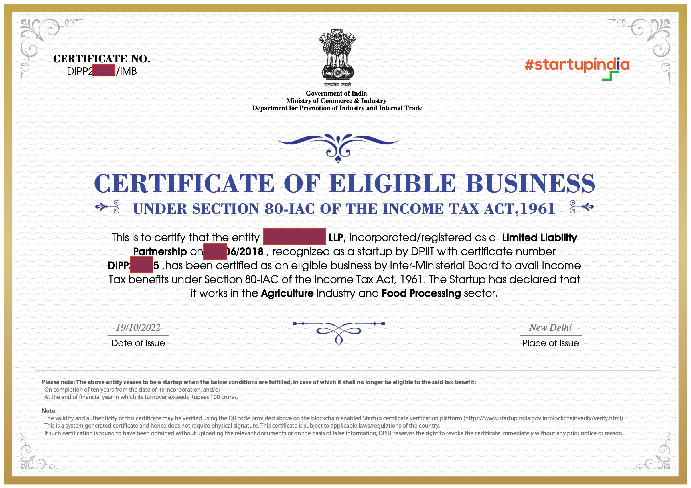 Startup Tax Exemption Apply 80 IAC Tax Exemption IMB Certificate